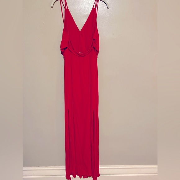 Lulus Lost In Paradise red maxi dress - Picture 5 of 6